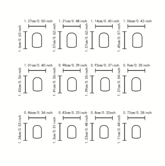 4th of July Faux Nails | Blue Tip, Red + Stars 24pc - Picture 3 of 3